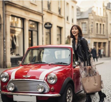 ミニクーパーに乗る 女